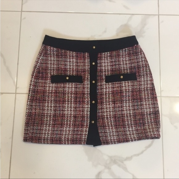 Tweed Pattern Pull On Skirt - Picture 2 of 5